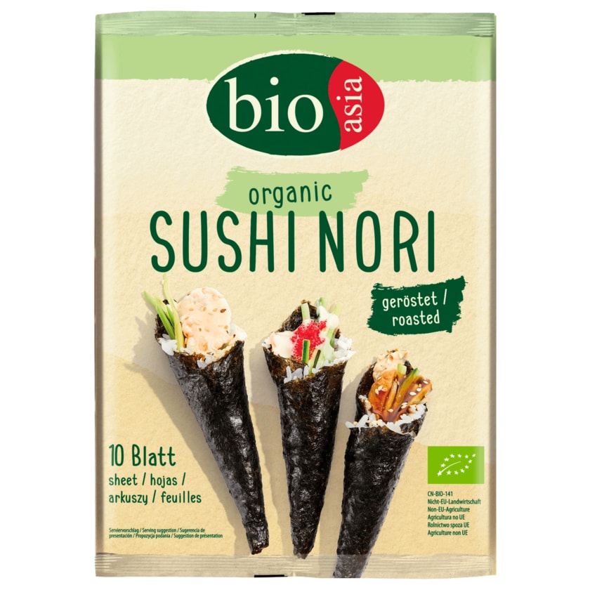 Bio Asia Bio Sushi Nori geröstet vegan 10 Blatt, 25g